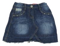 Tmavomodrá riflová sukně s cvočky 