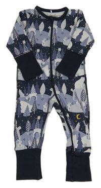 Tmavomodrý overal se stromy a zvířaty Polarn O. Pyret