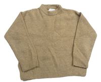 Béžový vlněný crop svetr Zara 