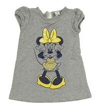 Šedé melírované teplákové šaty s Minnií Disney