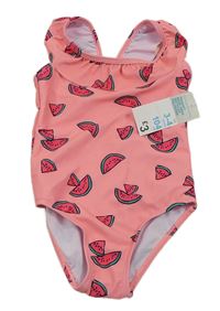 Lososové jednodílné plavky s melouny Primark