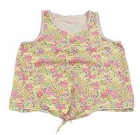Barevný květinový crop top Next 