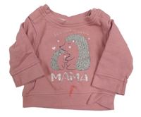 Růžová mikina s ježečky Orsolino 