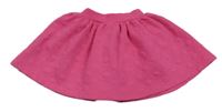 Růžová tepláková kolová sukně