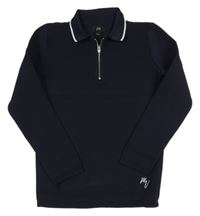 Tmavomodrý svetr s límečkem River Island 