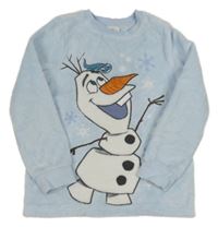 Světlemodrá plyšová mikina s Olafem Disney