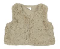 Béžová podšitá kožešinová vesta Next