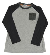 Šedo-tmavošedé triko s kapsou M&S