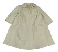 Smetanový jarní kabát s kytičkami Pamela 