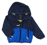 Tmavomodro-safírová šusťáková jarní bunda s kapucí Rebel