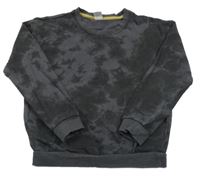 Tmavošedo-černá batikovaná mikina Little kïds 