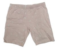 Světlerůžové elastické kraťasy se srdíčky Topolino