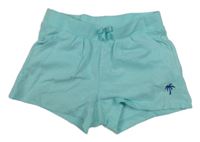 Světlemodré teplákové kraťasy s palmou C&A