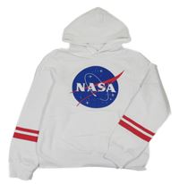 Bílá mikina Nasa s kapucí H&M