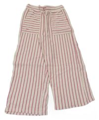 Smetanovo-růžové vzorované culottes Lefties