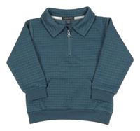 Modrošedá vzorovaná mikin s límečkem Primark