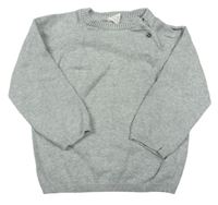 Šedý melírovaný svetr H&M