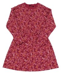 Vínové šaty s kytičkami George