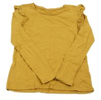 Okrové triko s volánky C&A