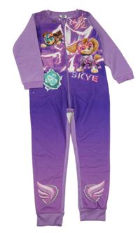 Tmavofialovo-fialový fleecový overal s PAW PATROL nickelodeon