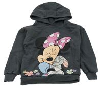 Tmavošedá mikina s Minnie a kapucí PRIMARK