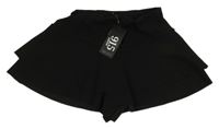 Nové - černé vrstvené sukňové kraťasy New Look