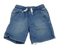 Modré PULL ON teplákové riflové kraťasy H&M