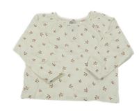 Smetanové triko s kytičkami H&M