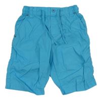 Azurové plátěné kraťasy H&M