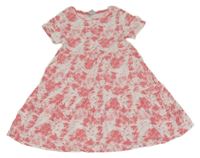 Bílo-růžovo-jahodové batikované šaty Y.F.K.