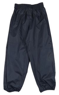 Tmavomodré šusťákové nepromokavé kalhoty Decathlon