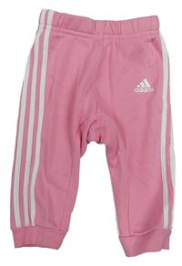 Růžovo-bílé tepláky Adidas