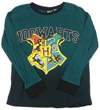 Tmavozeleno-černé triko Harry Potter H&M