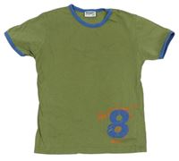 Khaki tričko s číslem a nápisy Benger 
