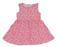 Růžové bavlněné šaty s melouny Primark