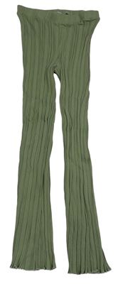 Khaki žebrované legíny River Island