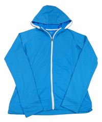 Modrá propínací funkční mikina s kapucí Crane