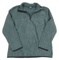 Zelenošedá fleecová mikina Yigga