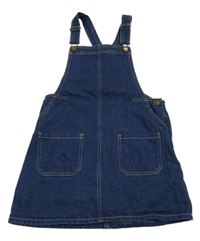 Tmavomodré riflové laclové šaty Next