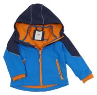 Modro-tmavomodrá softshellová bunda s kapucí Sinsay