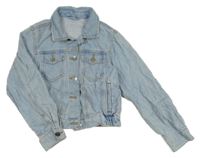 Světlemodrá riflová crop bunda Dunnes