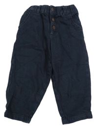 Tmavomodré teplákové kalhoty Zara