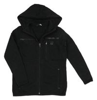 Černá propínací mikina s nášivkou a kapucí George