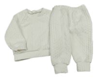 2set - Bílá vzorovaná mikina + tepláky Shein