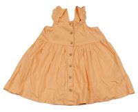 Oranžové propínací lehké šaty s volánky H&M