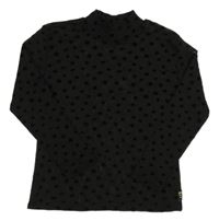 Černé puntíkaté průhledné triko Hema