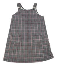 Černo-bílo-červené kostkované šaty Primark