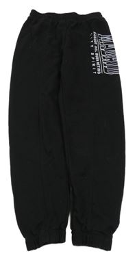 Černé tepláky s nápisem H&M