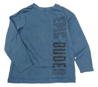 Tmavomodré triko s nápisem George