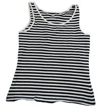 Černo-bílý pruhovaný crop top H&M